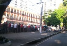 Longas filas marcam prova de concurso da PM no Pará